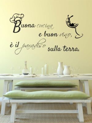 Adesivo frase cucina "IL PARADISO SULLA TERRA"