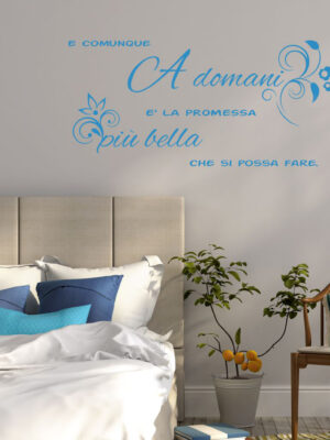 Adesivo da parete frase amore "LA PROMESSA PIÙ BELLA"