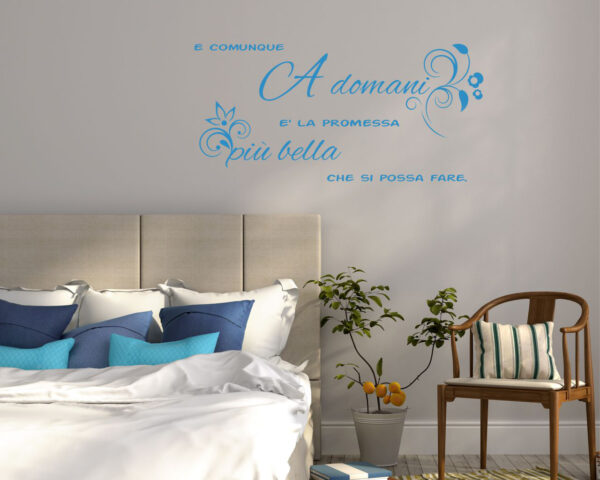Adesivo da parete frase amore "LA PROMESSA PIÙ BELLA"