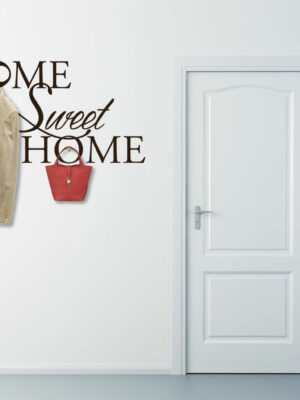 Adesivo murale casa "HOME SWEET HOME" - Appendiabiti design