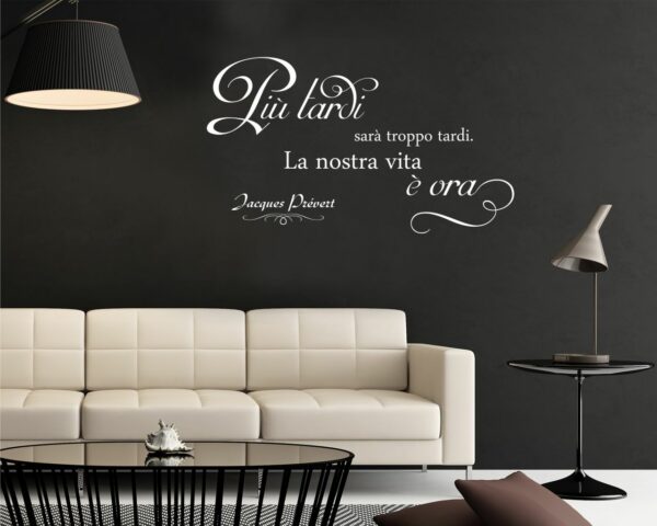 Adesivo da parete frase Jacques Prèvert "BACIAMI"