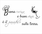 Adesivo frase cucina "IL PARADISO SULLA TERRA"