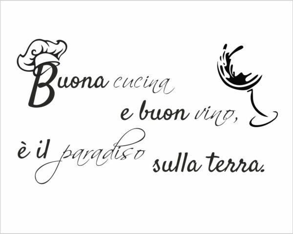 Adesivo frase cucina "IL PARADISO SULLA TERRA"