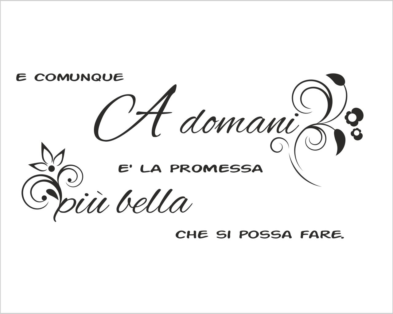 Adesivo da parete frase amore "LA PROMESSA PIÙ BELLA"