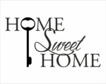 Adesivo murale casa "HOME SWEET HOME" - Appendiabiti design
