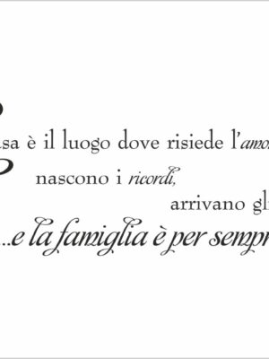 La casa è il luogo…