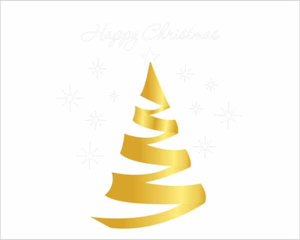 Adesivo per vetrine "ALBERO DI NATALE E STELLE" - Vetrofania