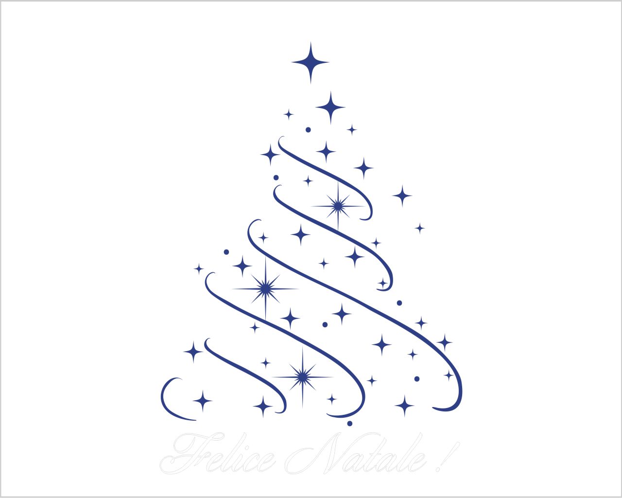 Adesivo per vetrine "FELICE NATALE CON STELLINE" - Vetrofania