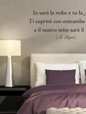 Frase da parete R. Tagore "TU SARAI LA LUNA..."