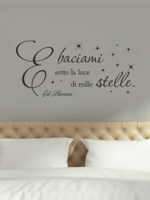 Frase da parete canzone Ed Sheeran "THINKING OUT LOUD"