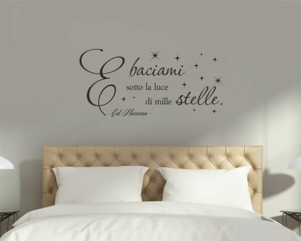 Frase da parete canzone Ed Sheeran "THINKING OUT LOUD"