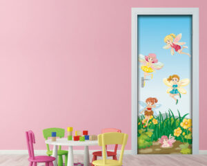 Decoro porta bimbi "GRAZIOSE FATINE DEL BOSCO"