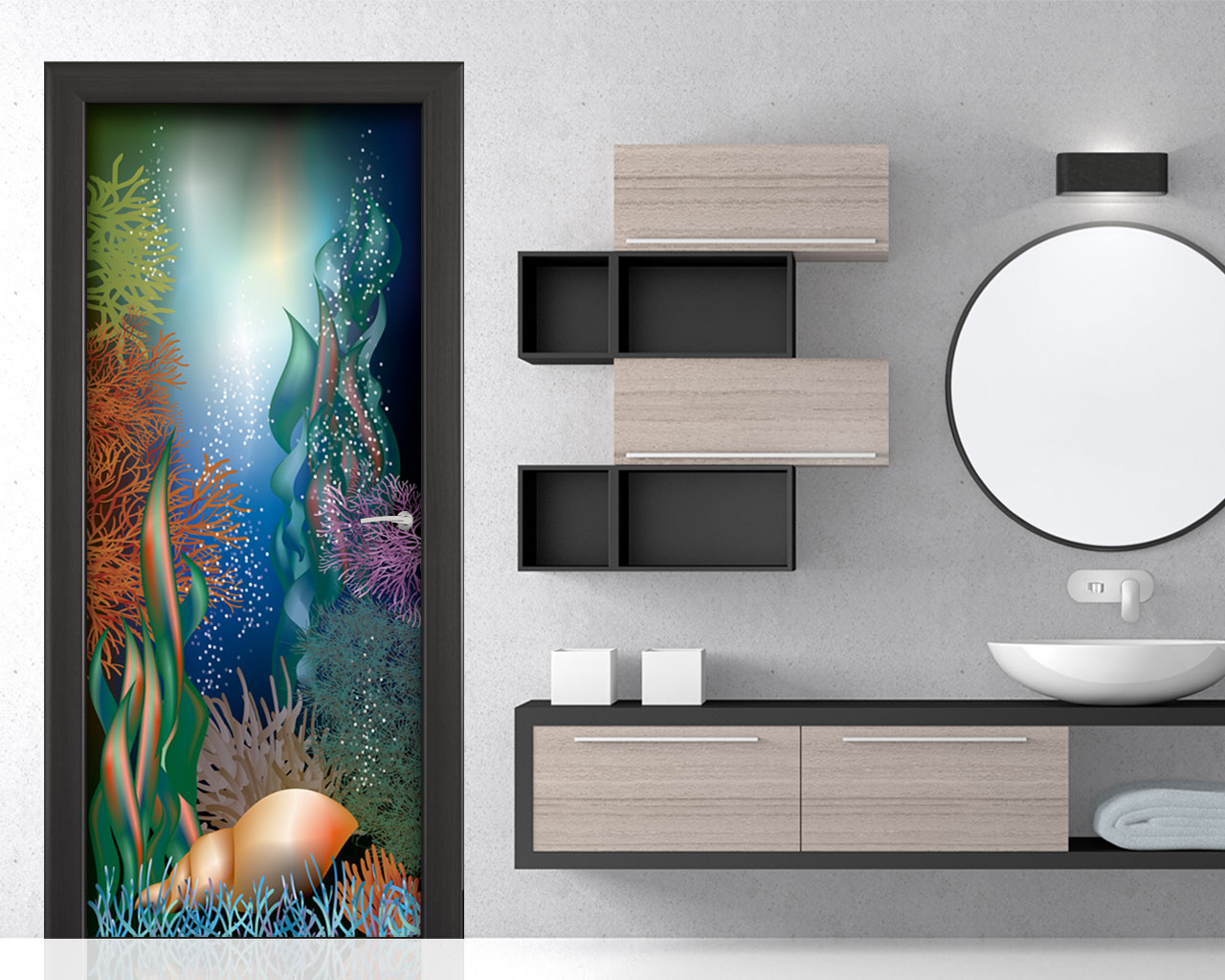 Decoro porta mare "VARIOPINTI CORALLI"