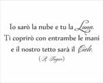 Frase da parete R. Tagore "TU SARAI LA LUNA..."