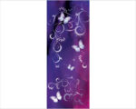 Decoro porta "DELICATE FARFALLE SU FONDO VIOLA"