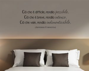 Adesivo murale-ciò che è difficile...