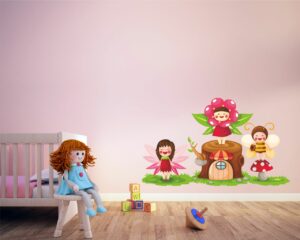 Adesivo da parete fatine "COME NELLE FIABE" - Adesivo murale