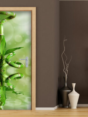 Decoro porta benessere "RAMI DI BAMBOO"
