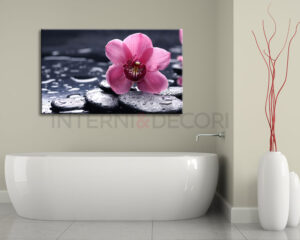 Stampa moderna benessere spa "DELICATA ORCHIDEA ROSA" - Stampa su tela
