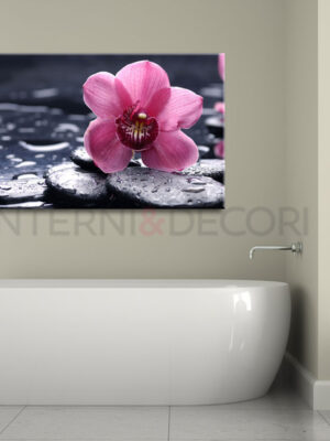 Stampa moderna benessere spa "DELICATA ORCHIDEA ROSA" - Stampa su tela