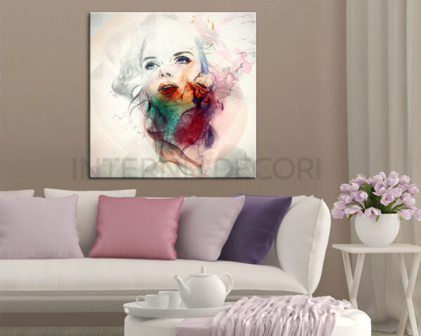 Quadro moderno artistico "COLORATA BELLEZZA" - Stampa su tela