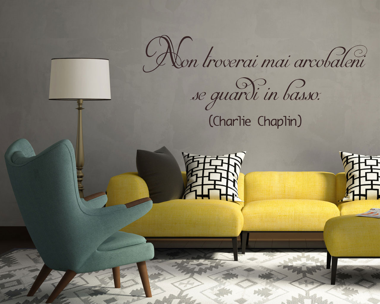 Frase adesiva per parete F. Nietzsche “CHI HA UN PERCHÉ PER VIVERE…” -  Interni & Decori