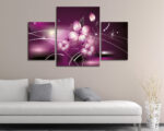 Quadro moderno "PURPLE FLOWERS" - Stampa su tela