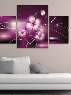 Quadro moderno "PURPLE FLOWERS" - Stampa su tela