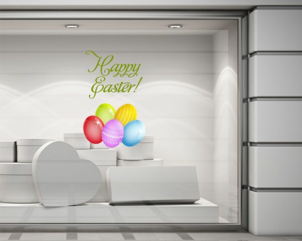 Adesivo per vetrine "UOVA DI PASQUA" - Vetrofania