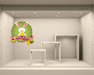 Vetrofania-coniglietto di Pasqua
