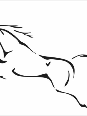 Salto di un cavallo-adesivo murale