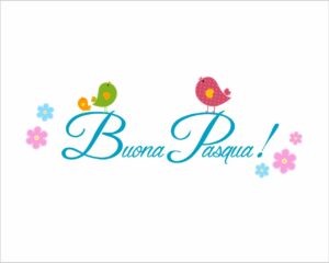 Buona Pasqua tra fiori-vetrofania
