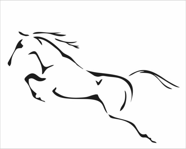 Adesivo da muro cavalli "SALTO IN CORSA"