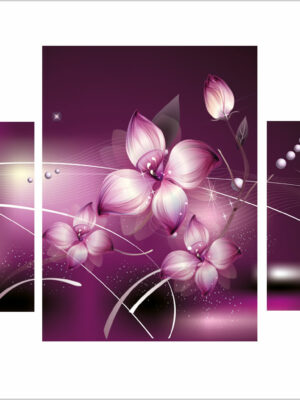 Purple flowers-stampa su tela