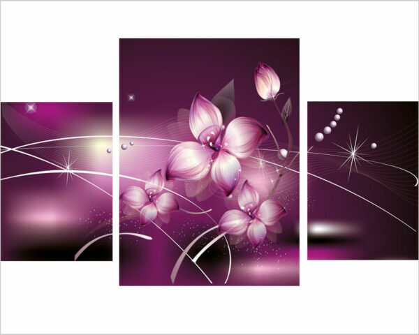 Quadro moderno "PURPLE FLOWERS" - Stampa su tela