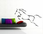 Adesivo da muro cavalli "SALTO IN CORSA"
