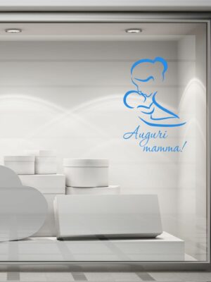 Adesivo per vetrine "AUGURI MAMMA!" - Vetrofania