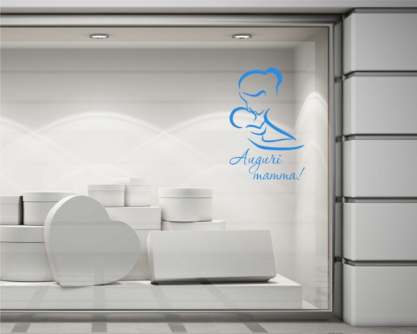 Adesivo per vetrine "AUGURI MAMMA!" - Vetrofania