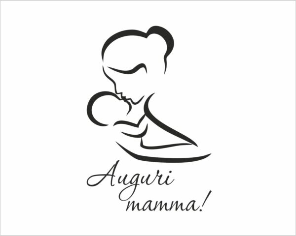 Adesivo per vetrine "AUGURI MAMMA!" - Vetrofania