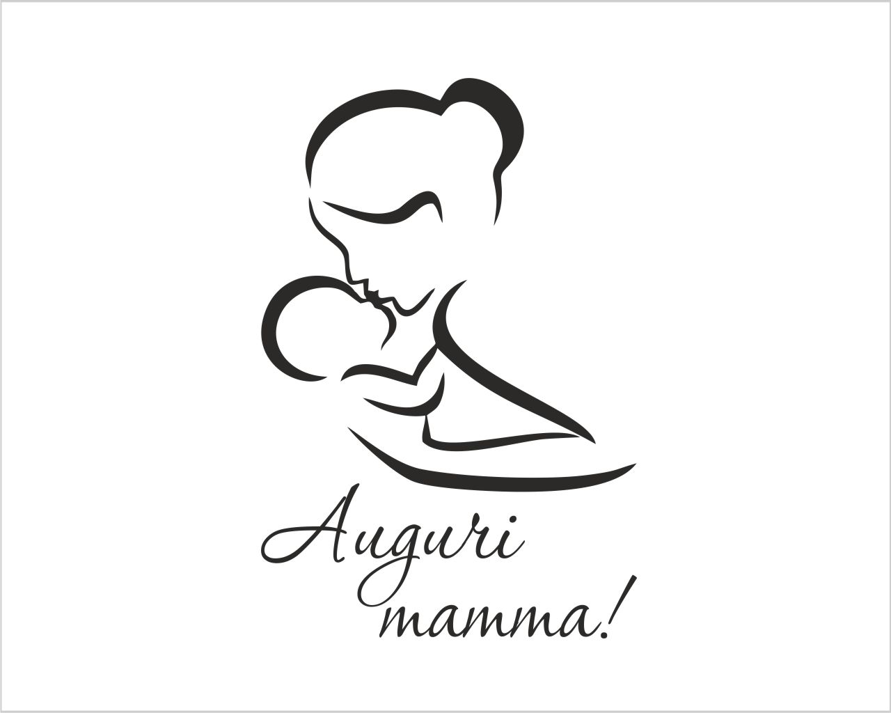 Adesivo per vetrine "AUGURI MAMMA!" - Vetrofania