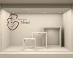 Adesivo per vetrine "I LOVE YOU MOM!" - Vetrofania