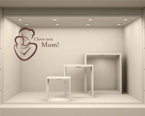 Adesivo per vetrine-I love you Mom!