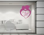 Adesivo per vetrine "CUORE DI MAMMA" - Vetrofania