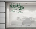 Adesivo per vetrine "FESTA DELLA MAMMA CON CUORI" - Vetrofania