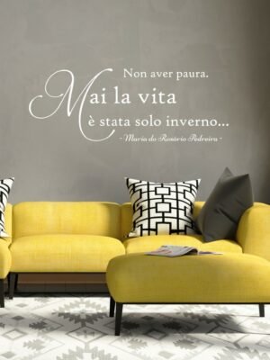 Adesivo da parete frase "PAURA DELL'AMORE"