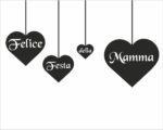 Adesivo per vetrine "FELICE FESTA DELLA MAMMA" - Vetrofania