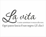 Adesivo da parete frase "LA VITA È COME..."