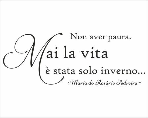 Adesivo da parete frase "PAURA DELL'AMORE"