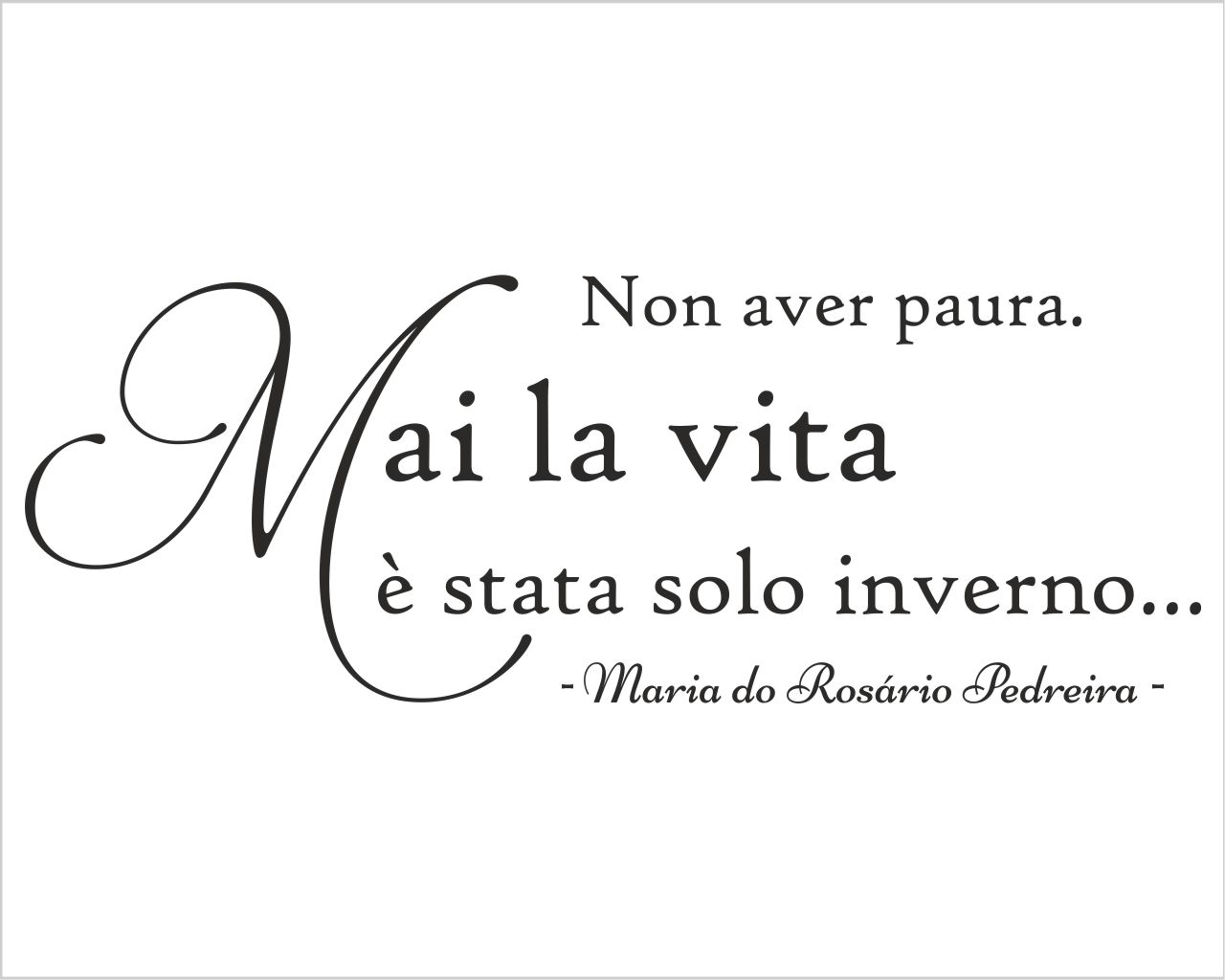 Adesivo da parete frase "PAURA DELL'AMORE"