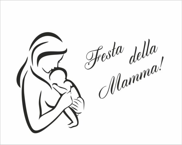 Adesivo per vetrine "TANTI AUGURI MAMMA!" - Vetrofania